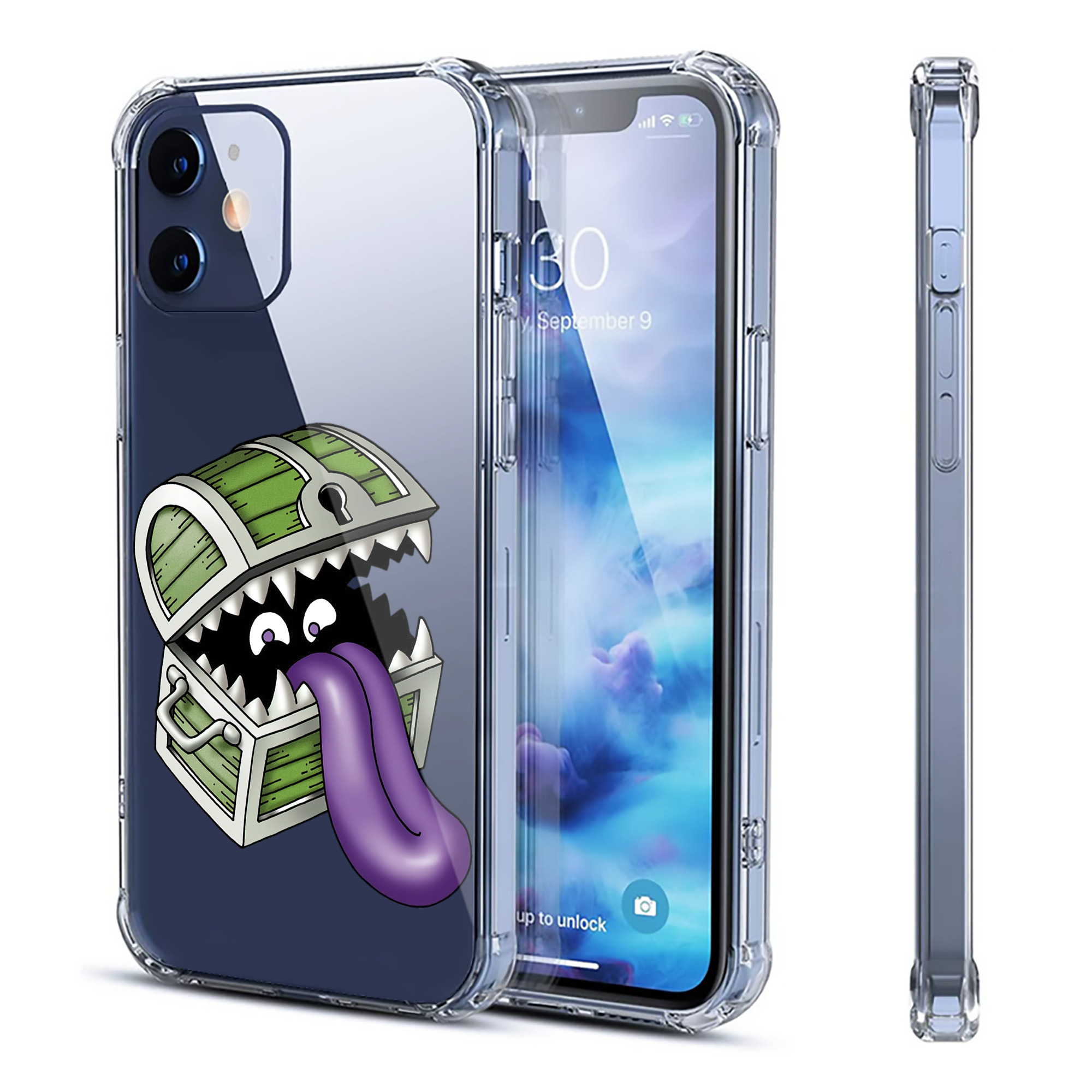 （画像用） ドラゴンクエスト Doragon Kuesuto Dragon Quest 【iPhone 12シリーズ対応】透明スマホケース（クリアソフトケース）